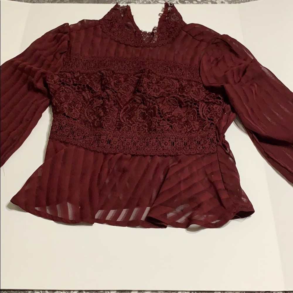Burgundy Elegant Blouse